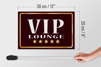 Panneau en bois VIP Lounge 30x20cm cadeau 5 étoiles 4