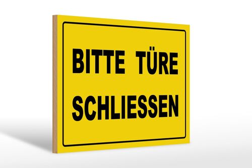 Holzschild Türschild 30x20cm Bitte Türe schließen