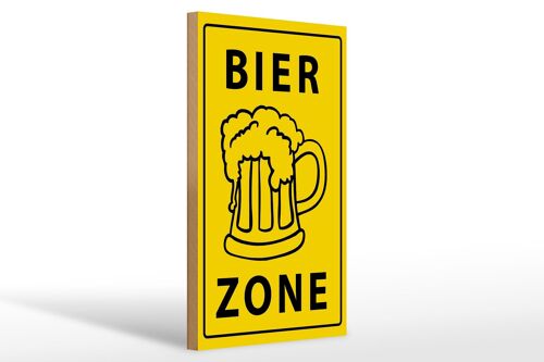 Holzschild 20x30cm Bier Zone Geschenk witzig