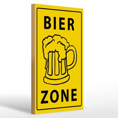 Holzschild 20x30cm Bier Zone Geschenk witzig