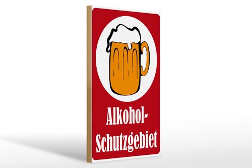 Holzschild 20x30cm Schutzgebiet Bier Geburtstag