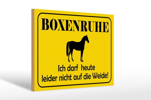 Holzschild Hinweis 30x20cm Boxenruhe nicht auf die Weide Pferd