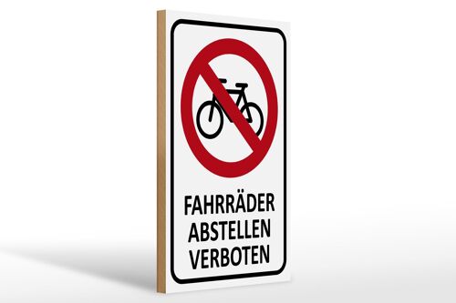 Holzschild Hinweis 20x30cm Fahrräder abstellen verboten