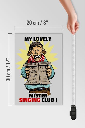 Panneau en bois disant 20x30cm My Lovely Mr Singing Club 4