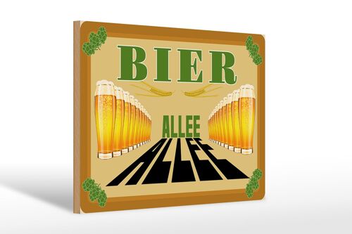 Holzschild 30x20cm Bier Allee