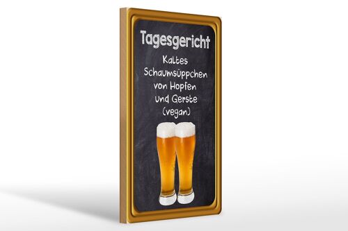 Holzschild Alkohol 20x30cm Tagesgericht Schaumsüppchen Hopfen Sch