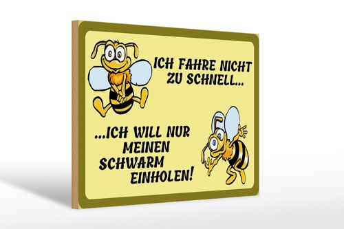 Holzschild Spruch 30x20cm ich fahre nicht zu schnell