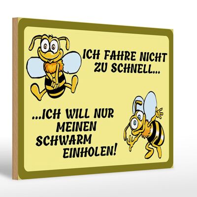 Holzschild Spruch 30x20cm ich fahre nicht zu schnell