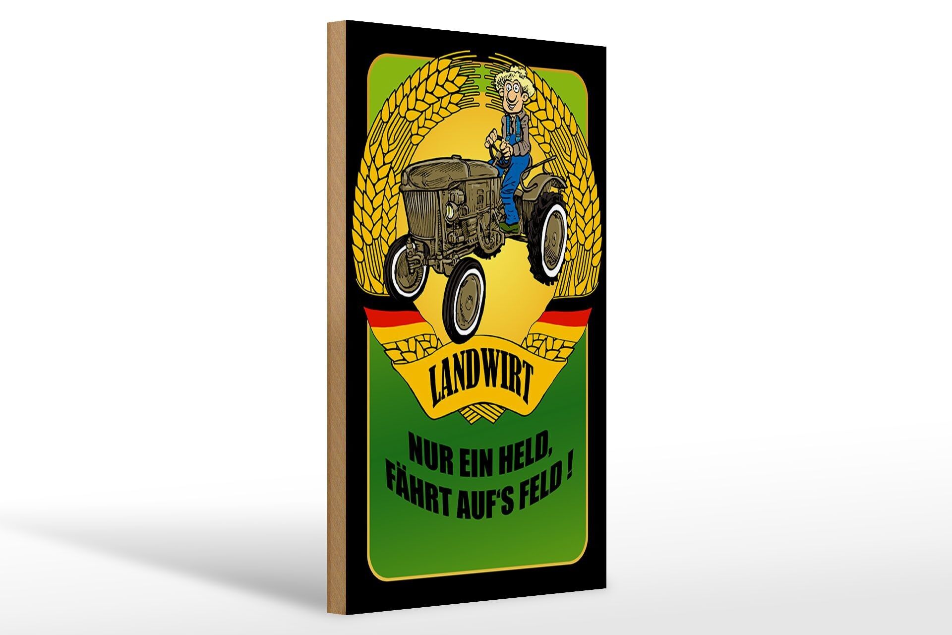 Wooden sign saying 20x30cm farmer Only a hero drives