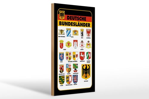 Holzschild Bundesländer 20x30cm Deutschland Wappen