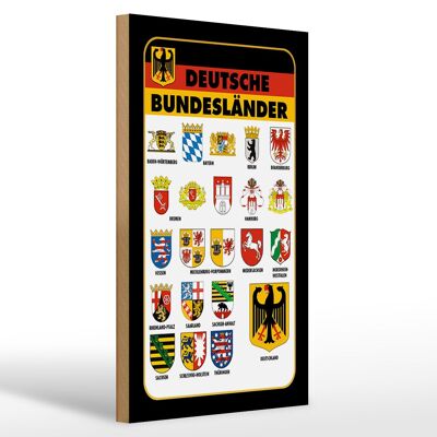 Holzschild Bundesländer 20x30cm Deutschland Wappen