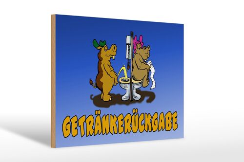 Holzschild Spruch 30x20cm Getränkerückgabe