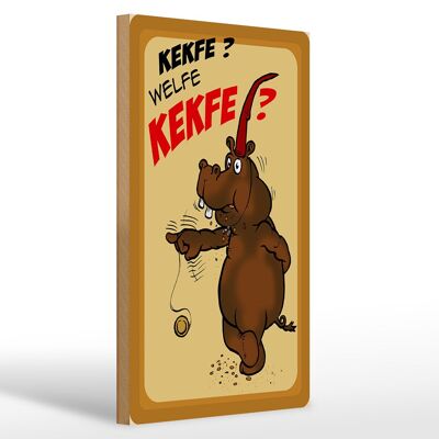 Letrero de madera galletas 20x30cm Kekfe Welfe Kekfe