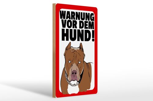 Holzschild Hinweis 20x30cm Warnung vor dem Hund