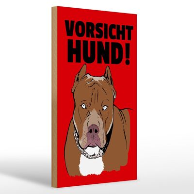 Holzschild Hinweis 20x30cm Vorsicht Hund