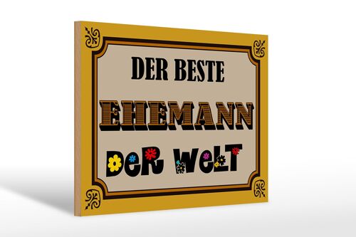 Holzschild Spruch 30x20cm der beste Ehemann der Welt