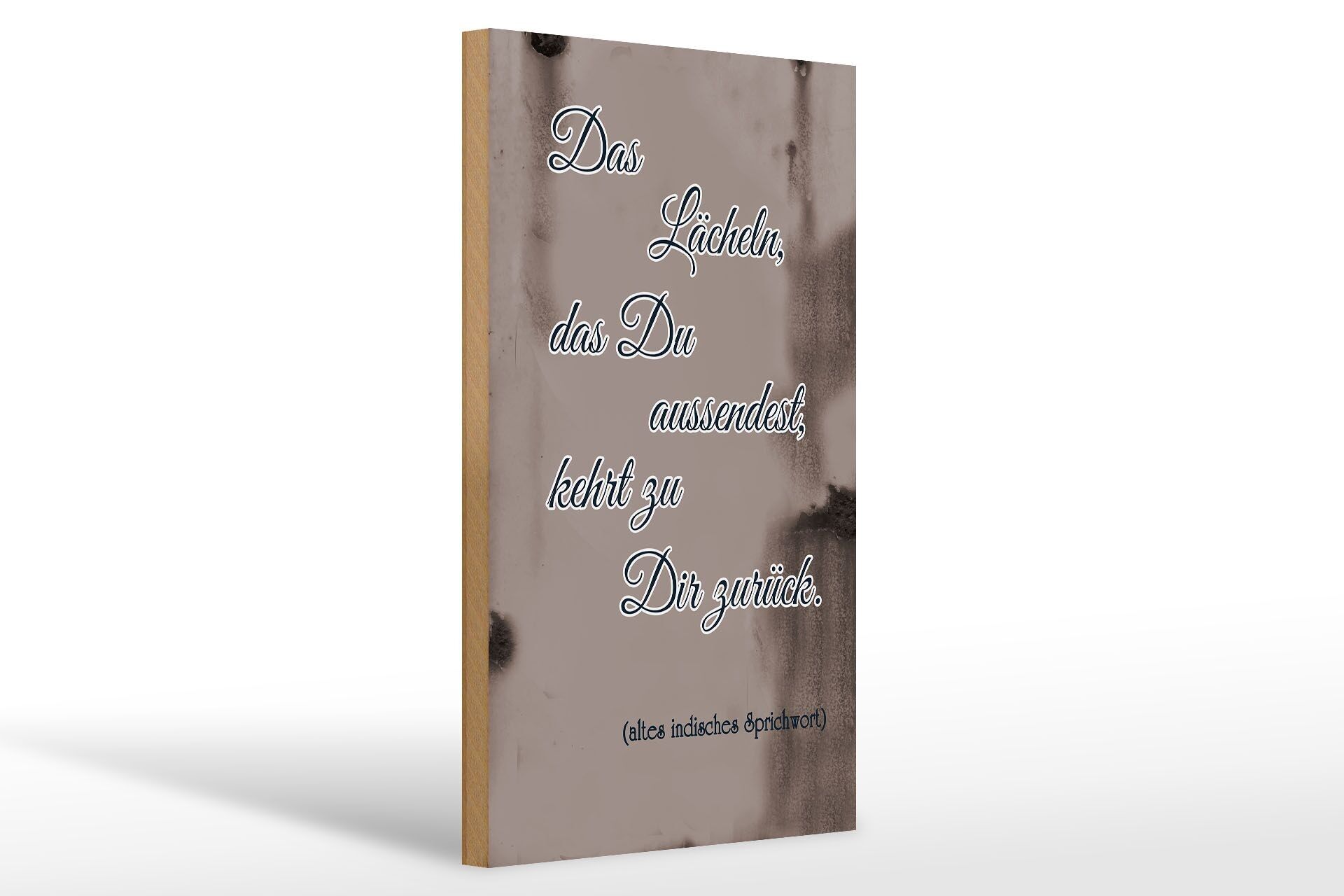 Cartello in legno 20x30 cm con scritta "Il sorriso che invii".