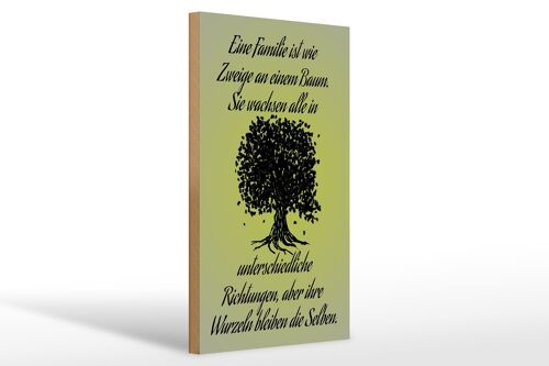 Holzschild Spruch 20x30cm Familie ist wie Zweige an Baum