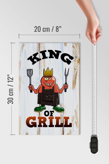 Panneau avis en bois 20x30cm King of Grill 4