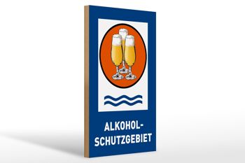Panneau en bois bière 20x30cm zone de protection contre l'alcool verres à bière 1