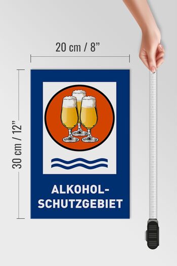 Panneau en bois bière 20x30cm zone de protection contre l'alcool verres à bière 4