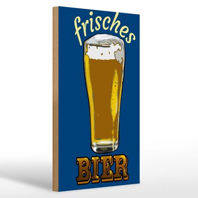 Holzschild 20x30cm frisches Bier Bierglas