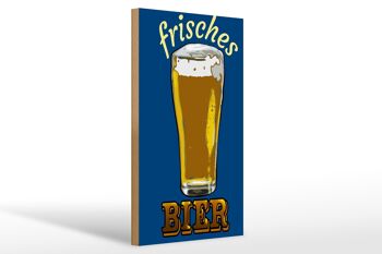 Panneau en bois 20x30cm bière fraîche verre à bière 1