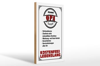 Panneau en bois disant 20x30cm de Opa GmbH gratuit 1