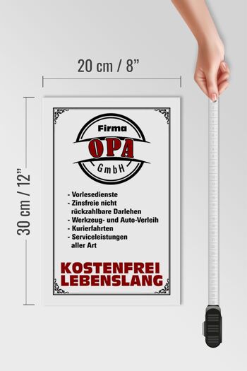 Panneau en bois disant 20x30cm de Opa GmbH gratuit 4