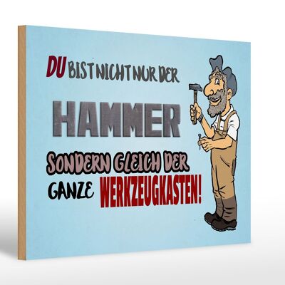 Holzschild Spruch 30x20cm du Bist nicht nur der Hammer