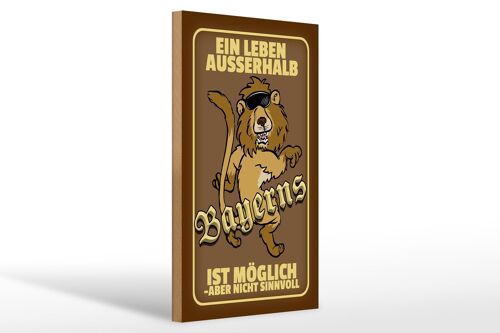 Holzschild Spruch 20x30cm ein Leben außerhalb Bayerns Löwe