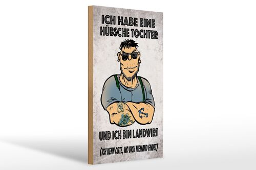 Holzschild Spruch 20x30cm ich habe eine hübsche Tochter