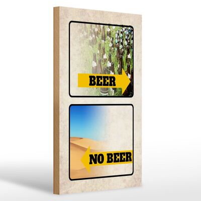 Cartel de madera 20x30cm cuadro Cerveza No Cerveza Cerveza