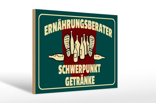 Holzschild Spruch 30x20cm Ernährungsberater Getränke