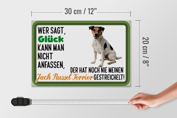 Panneau en bois indiquant 30x20cm Chien Lucky Jack Russel Terrier 4