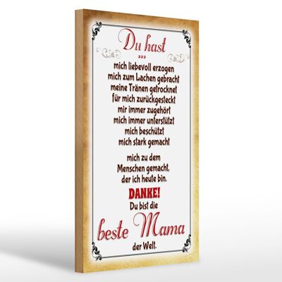 Holzschild Spruch 20x30cm Danke du bist die Beste Mama