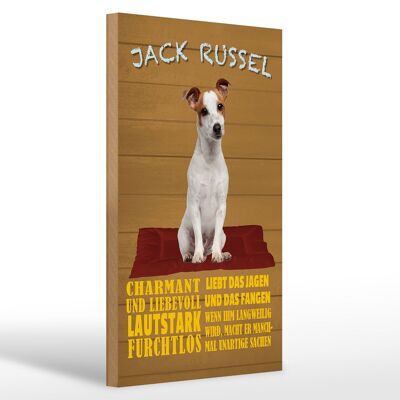 Holzschild Spruch 20x30cm Jack Russel Hund charmant