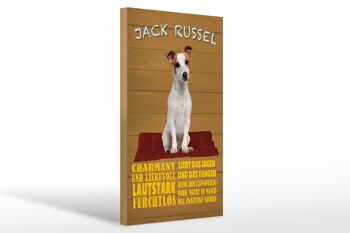 Panneau en bois disant 20x30cm Jack Russel chien charmant 1