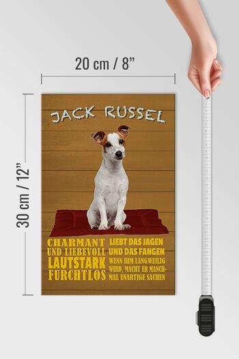 Panneau en bois disant 20x30cm Jack Russel chien charmant 4