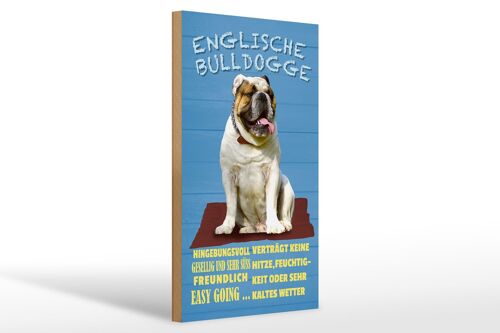 Holzschild Spruch 20x30cm Englische Bulldogge Hund süss