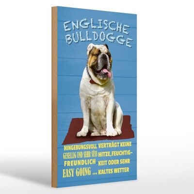 Holzschild Spruch 20x30cm Englische Bulldogge Hund süss