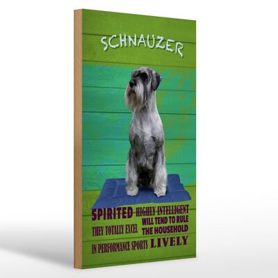 Holzschild Spruch 20x30cm Schnauzer Hund highly inelligent