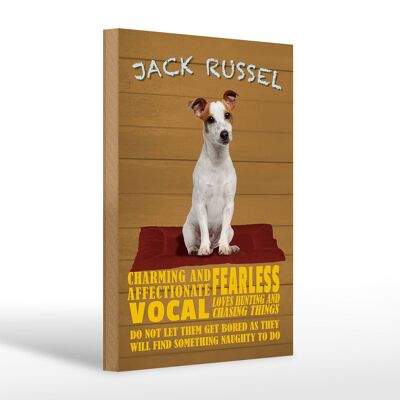 Wooden sign saying 20x30cm Jack Russel dog charming