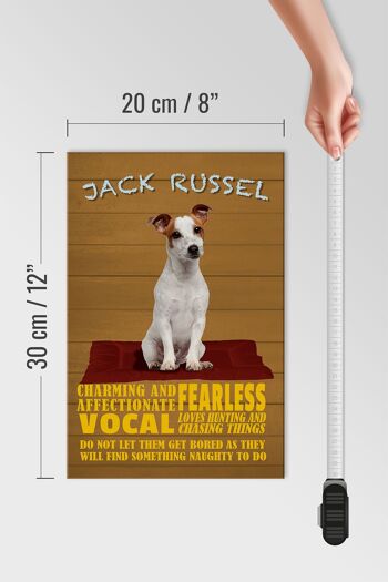 Panneau en bois disant 20x30cm Jack Russel chien charmant 4