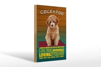 Panneau en bois disant 20x30cm Le chien Cockapoo adore vous montrer 1