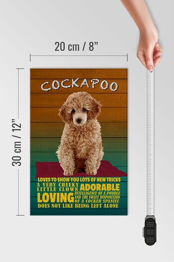 Panneau en bois disant 20x30cm Le chien Cockapoo adore vous montrer 4