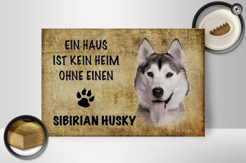 Panneau en bois disant 30x20cm cadeau pour chien Husky sibérien 2