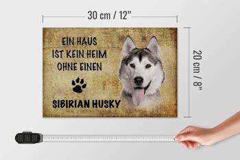 Panneau en bois disant 30x20cm cadeau pour chien Husky sibérien 4
