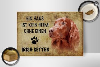 Panneau en bois disant cadeau pour chien Setter irlandais 30x20cm 2