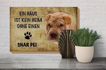 Panneau en bois disant 30x20cm Cadeau pour chien Shar Pei 3